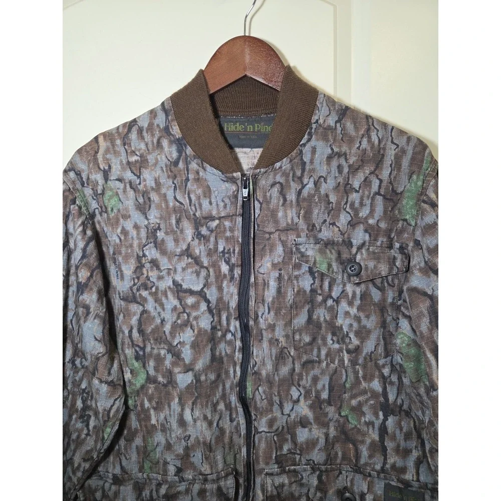 Vintage Liberty Hide N Pine Camouflage Zip Up Jacket‎ Size L